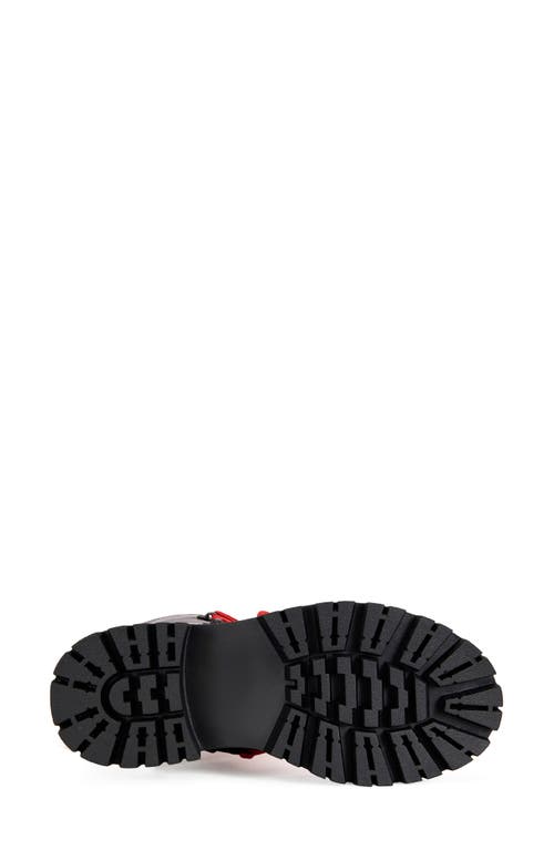 Azalea Wang Arjun Lug Sole Boot In Red