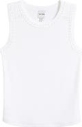 NIC+ZOE Perfect Studded Cotton Blend Rib Tank