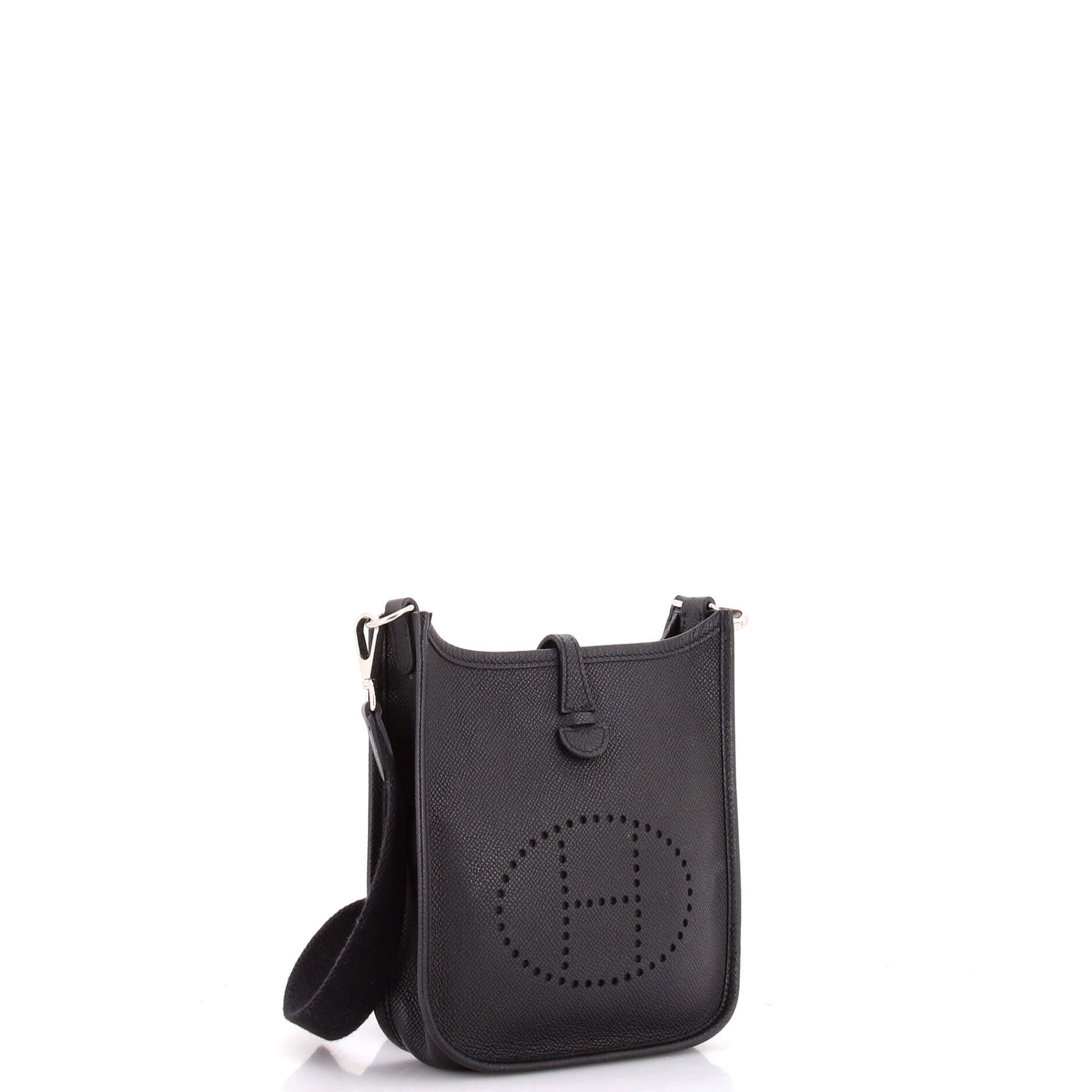 Pre-Owned Hermes Evelyne Bag Gen III Epsom TPM, Alternate, color, Noir