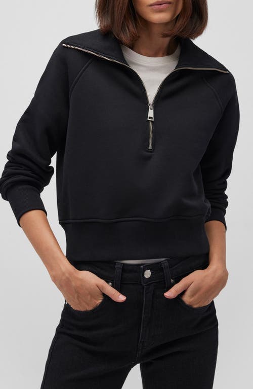 Mavi Jeans Half Zip Sweatshirt In Black