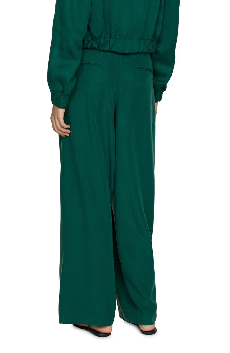 MANGO Belted Pants, Alternate, color, Green