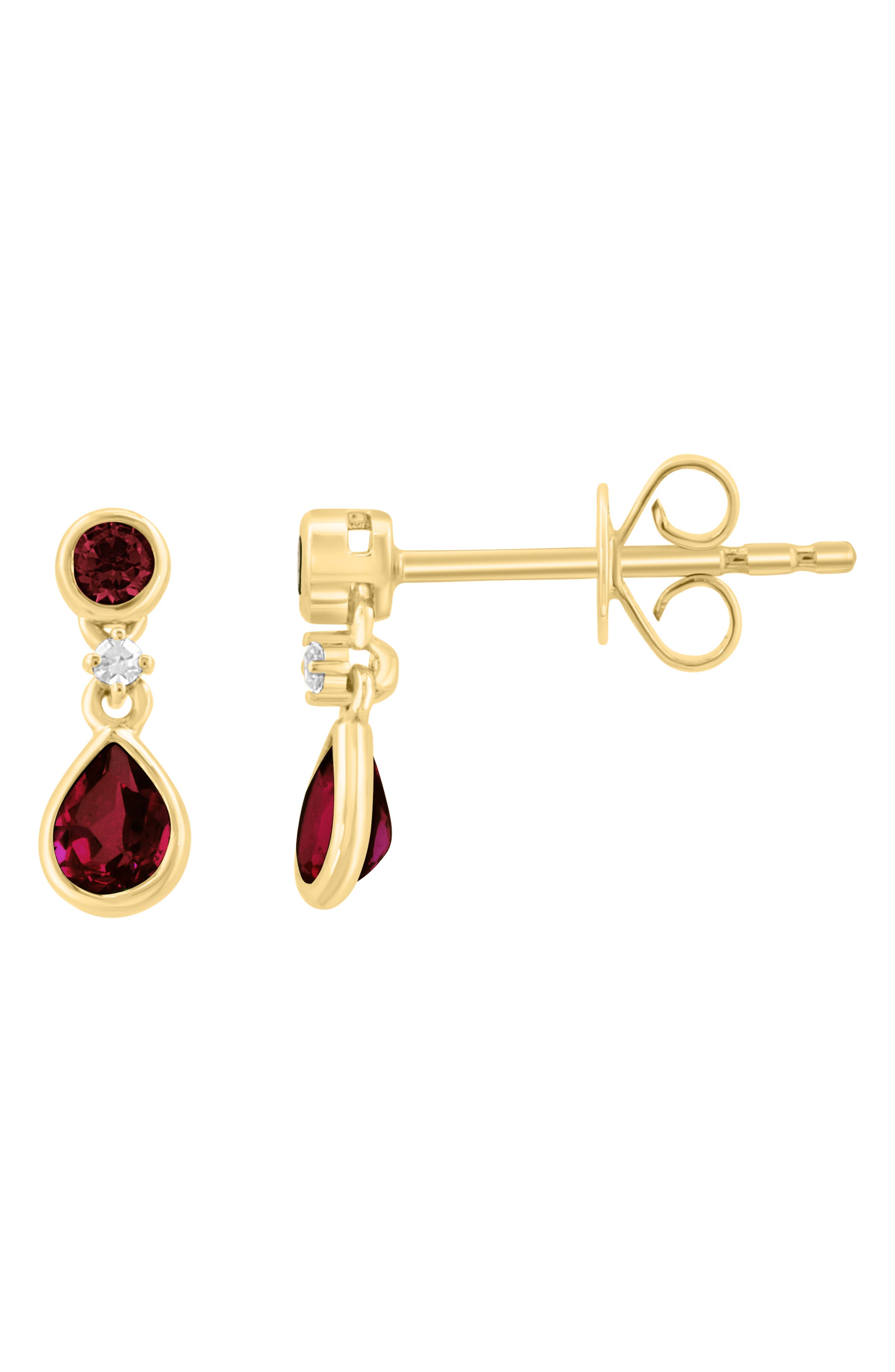 Goldtone Plated Sterling Silver Drop Earrings
