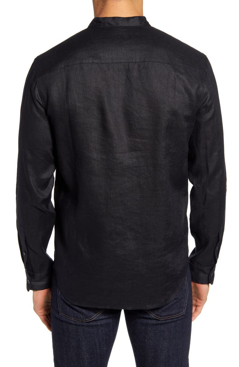 Club Monaco Slim Fit Linen Button-Up Shirt, Alternate, color, 