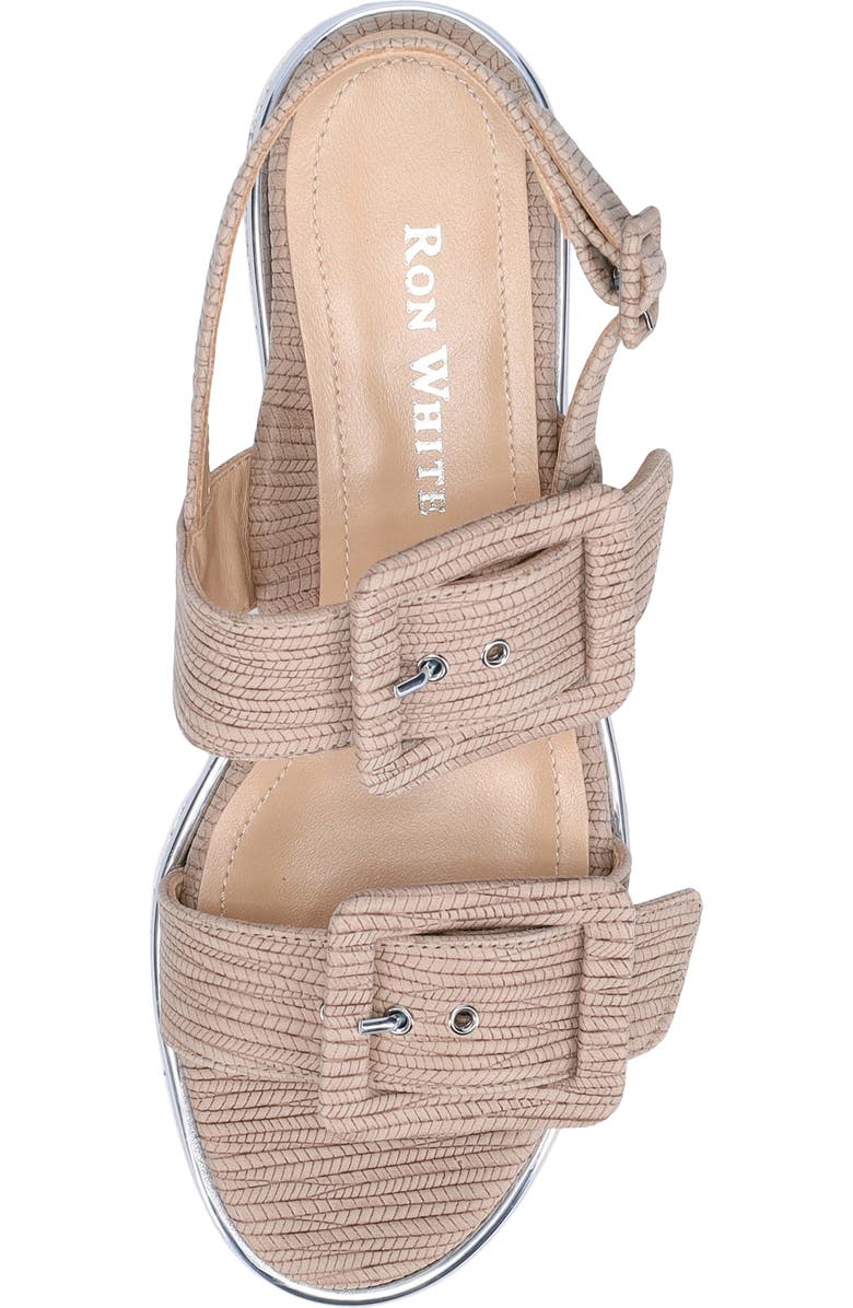 Ron White Callie Epi Slingback Platform Sandal, Alternate, color, Porcini