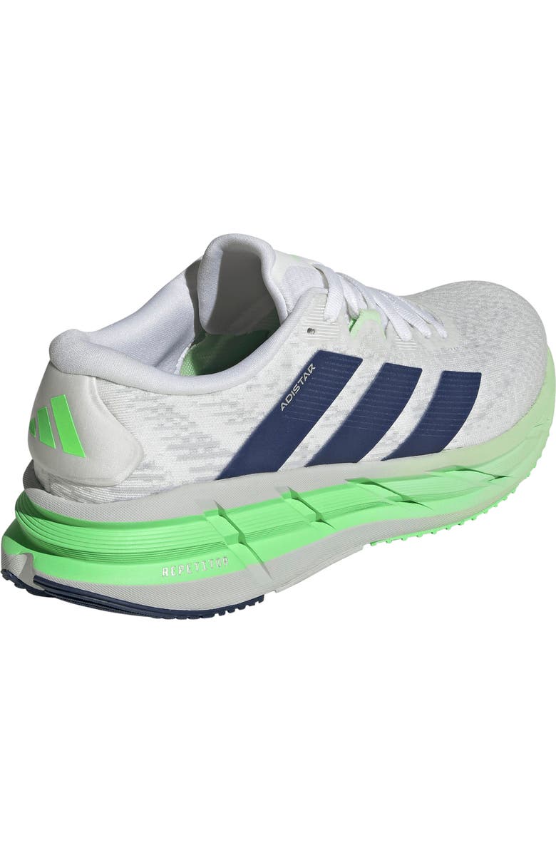 adidas Gender Inclusive Adistar 4 Running Shoe, Alternate, color, White/ Tech Indigo/ Lime Burst