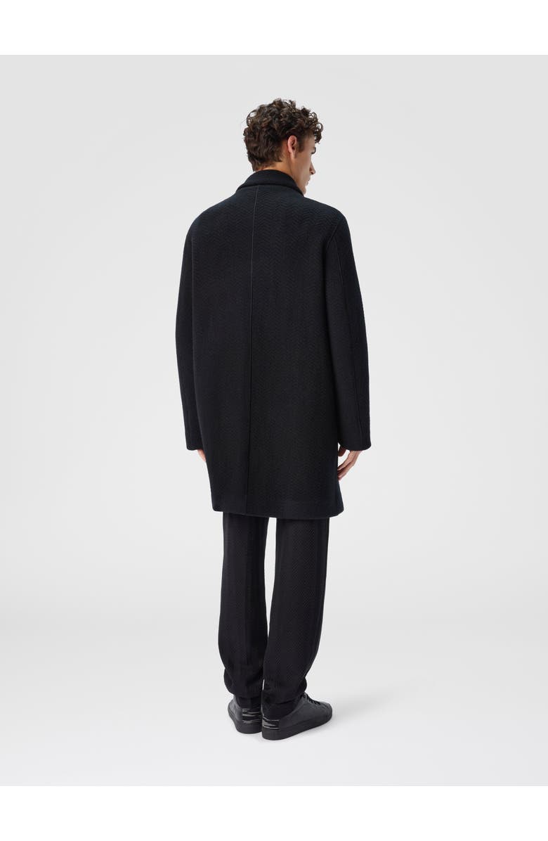 Missoni Double Knit Coat With Zigzag Pattern, Alternate, color, Black