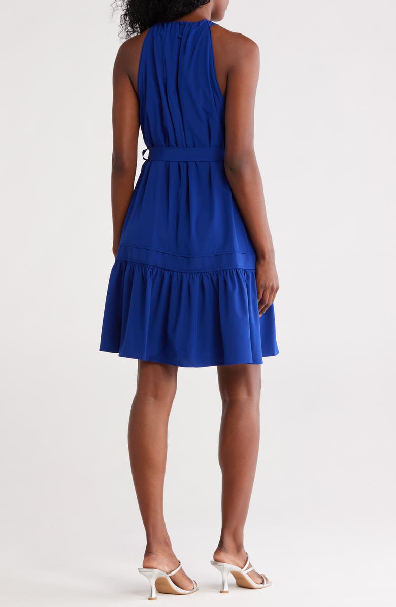 Calvin Klein Halter Neck Sleeveless Dress, Alternate, color, Ultramarine