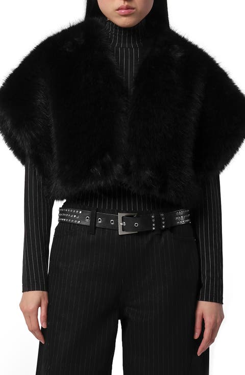 Devin Faux Sable Fur Shrug
