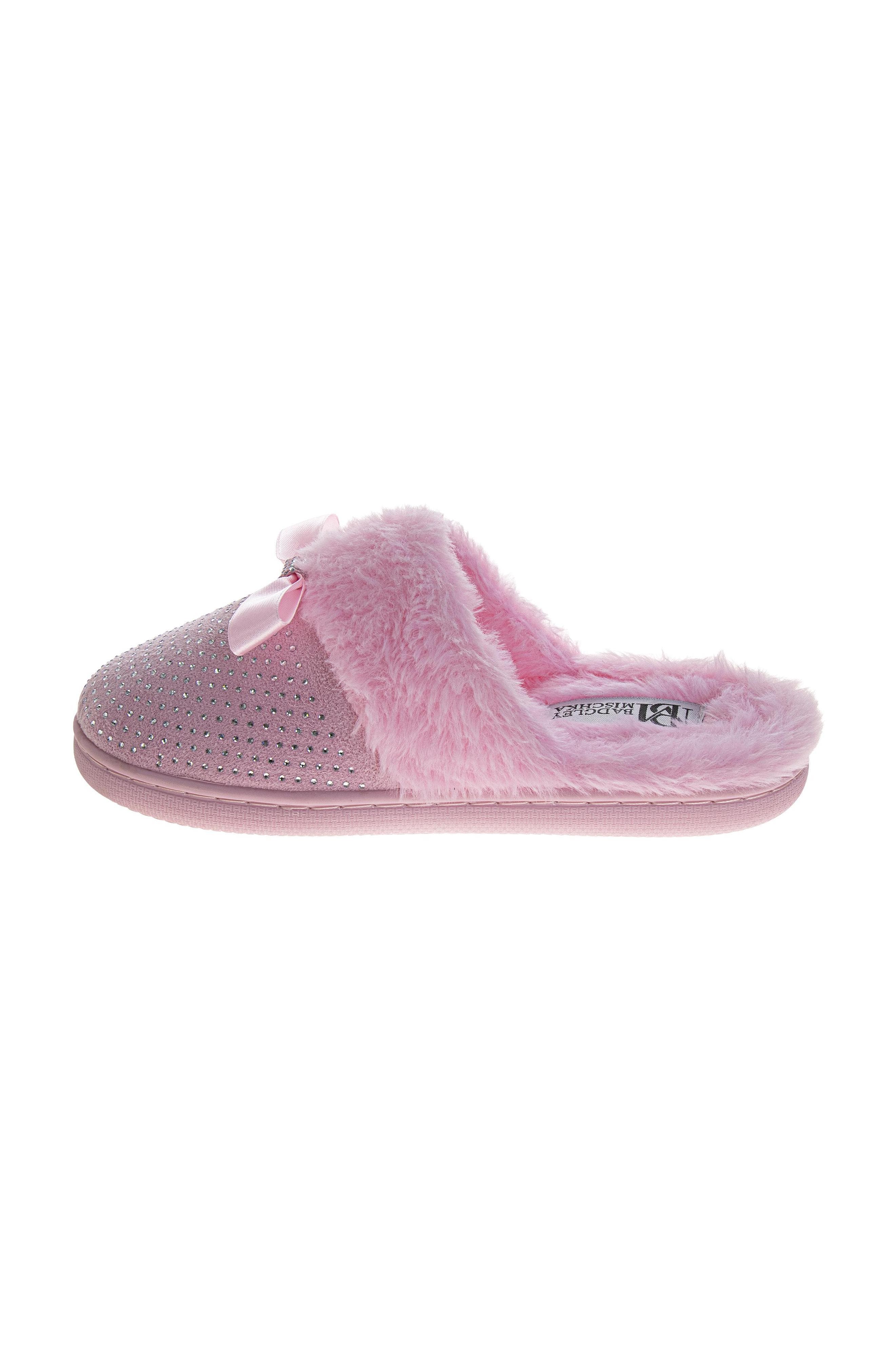Womens Rhinestone Slippers, Alternate, color, PINK