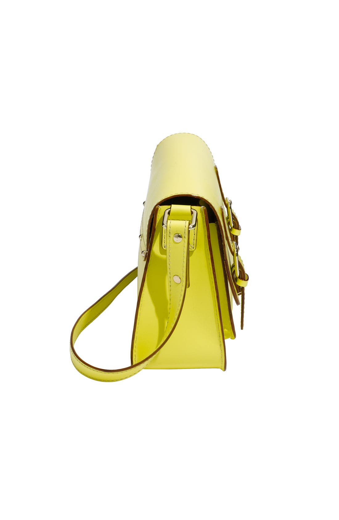 'essex scout' leather flap crossbody bag, Alternate, color, CITRONELLA
