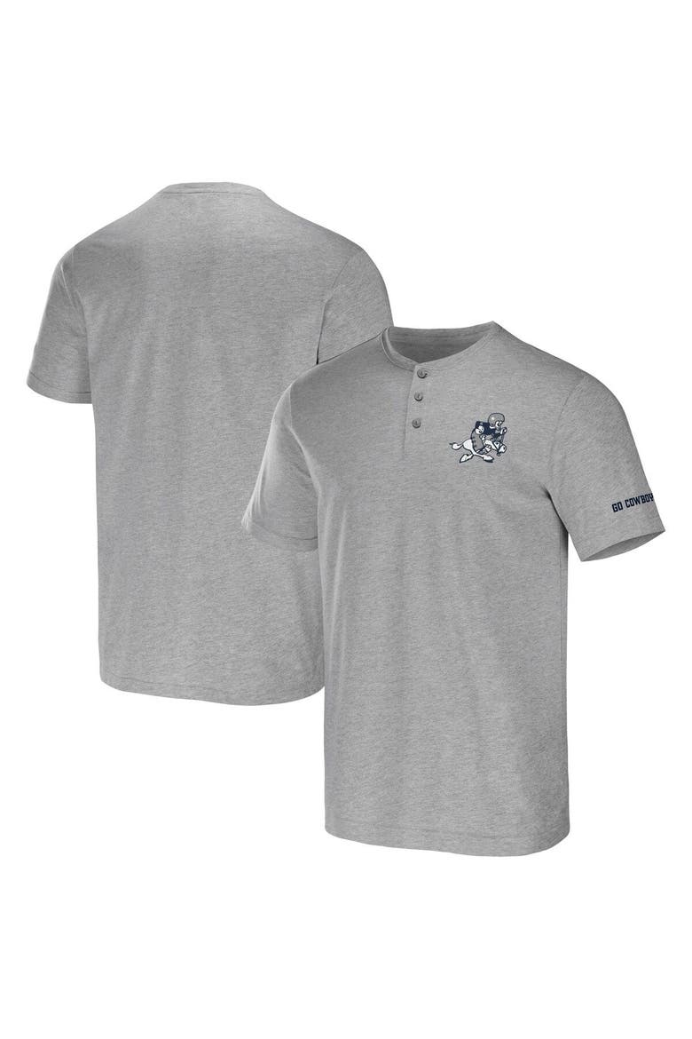 Men's NFL x Darius Rucker Collection by Fanatics Heather Gray Dallas Cowboys Henley T-Shirt, Main, color, Heather Gray