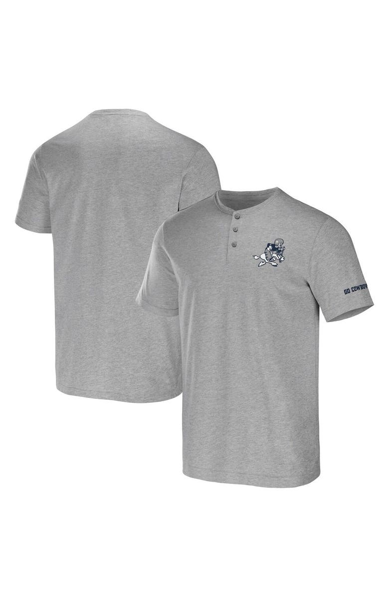 NFL X DARIUS RUCKER Men's NFL x Darius Rucker Collection by Fanatics Heather Gray Dallas Cowboys Henley T-Shirt, Main, color, Heather Gray