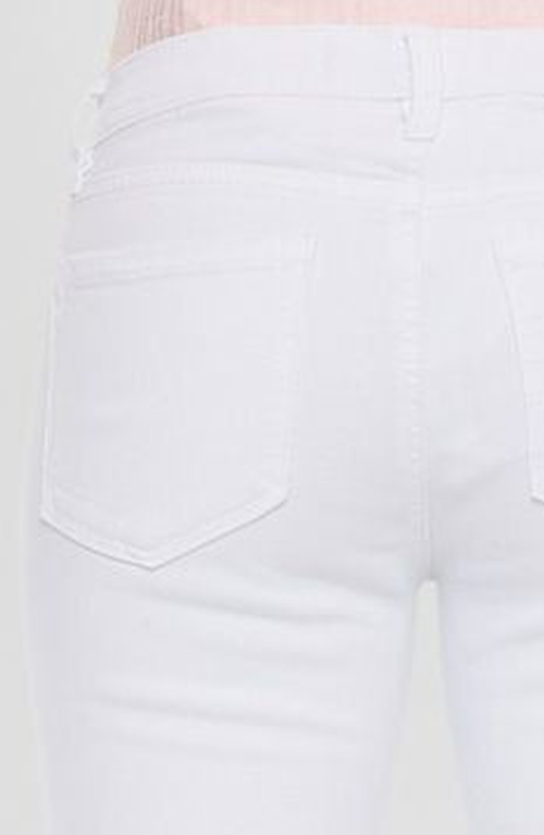 Kancan Mai Mid Rise Y2k Bootcut Jeans In White