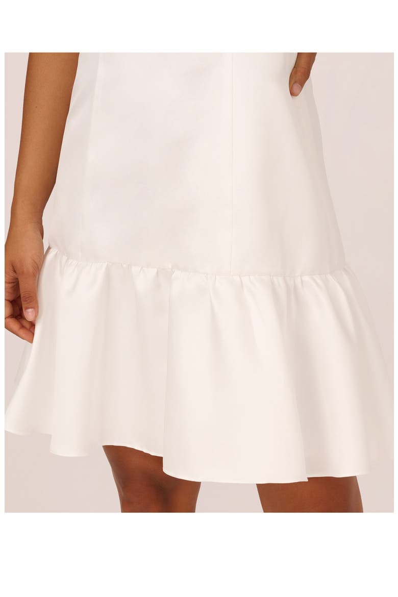 Flounce Hem Mikado Cocktail Dress, Alternate, color, IVORY