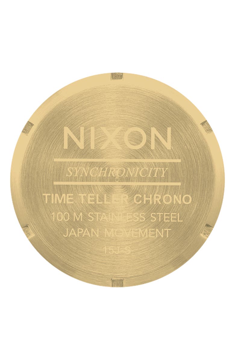 Nixon Time Teller Chronograph Bracelet Watch, 40mm, Alternate, color, Gold / Black / Gold