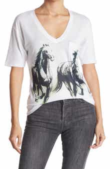 GO COUTURE Deep V-Neck Boyfriend Tee