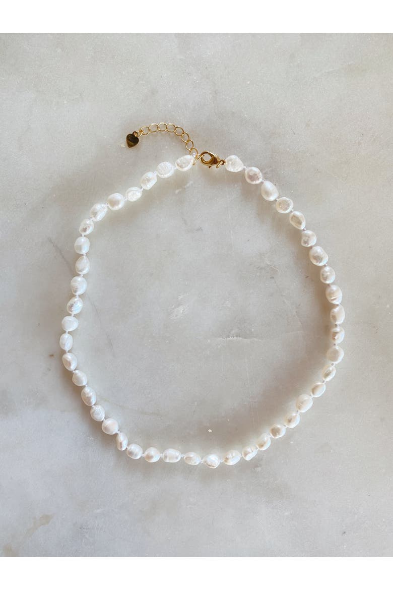 Alyx Freshwater Pearl Necklace, Alternate, color, Gold