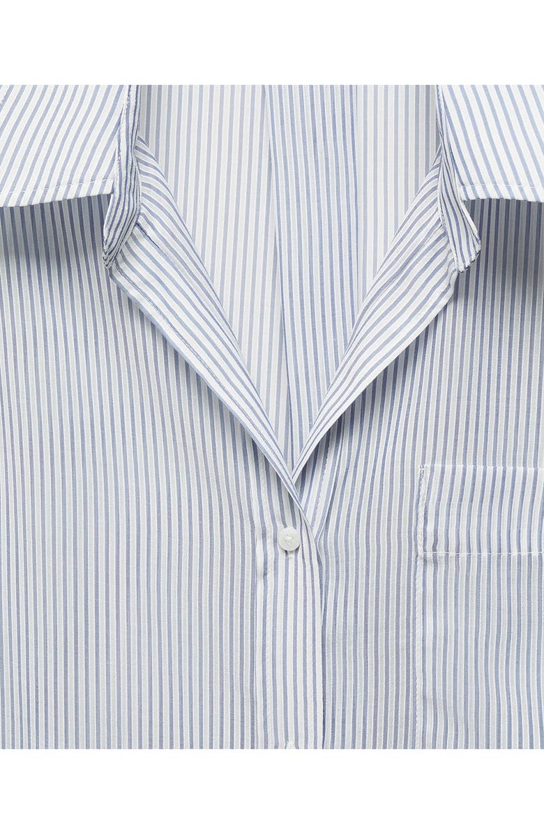 MANGO Zaro Stripe Oversize Button-Up Shirt, Alternate, color,