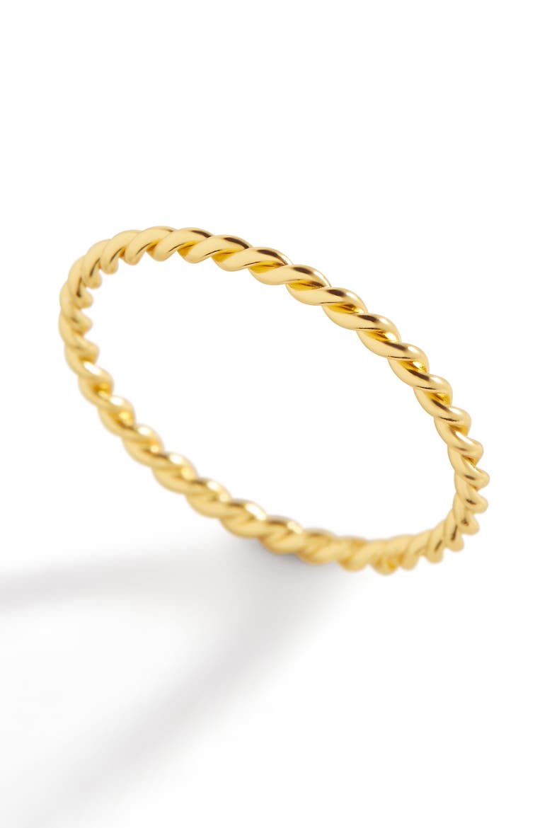 Dainty Braided Stacking Ring, Main, color, 18k Gold over Sterling Silver