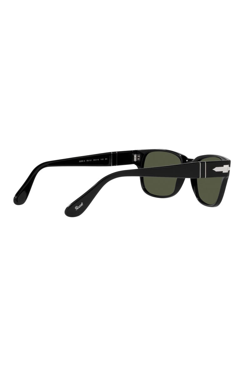 55mm Rectangular Sunglasses, Alternate, color, BLACK/ GREEN