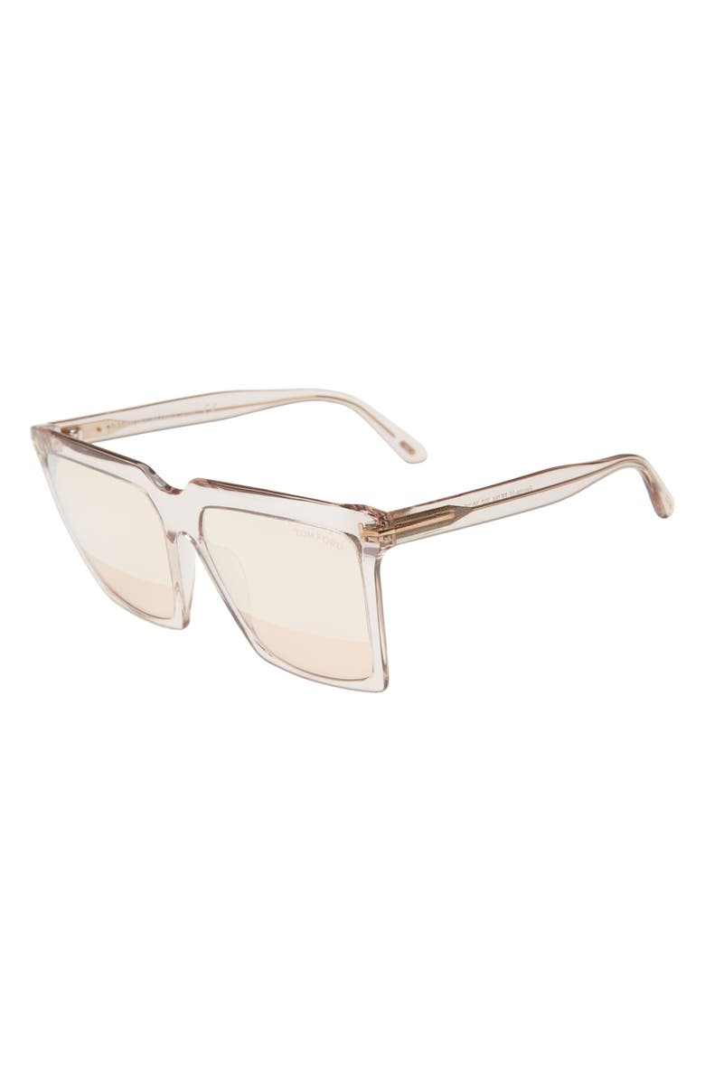 TOM FORD Sabrina 58mm Square Sunglasses, Alternate, color, 