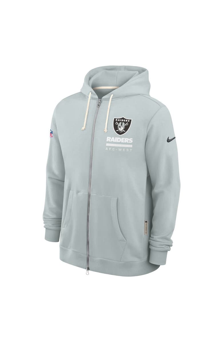 Nike Men's Nike Silver Las Vegas Raiders Sideline Standard Issue Utility Player Dri-FIT Full-Zip Hoodie, Alternate, color, Silver