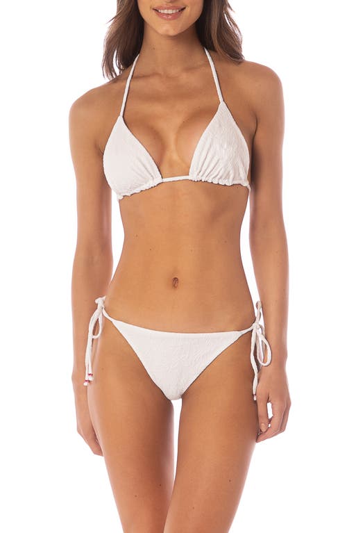 Maaji White Whisper Balmy Reversible Bikini Top In White
