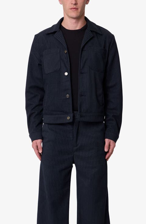 Pinstripe Trucker Jacket