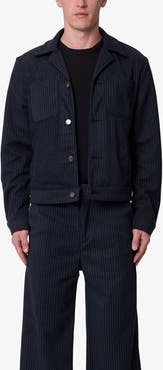 mnml Pinstripe Trucker Jacket