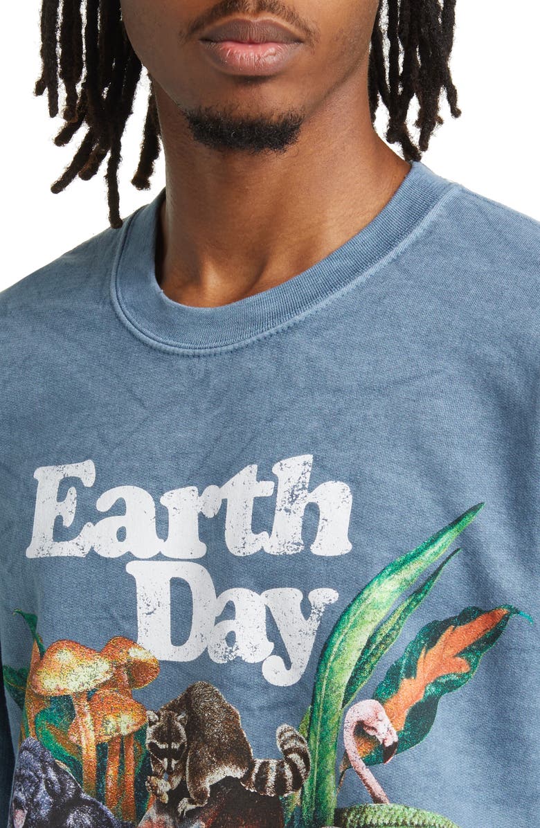 ALPHA COLLECTIVE Earth Day Graphic Crewneck Sweatshirt, Alternate, color,