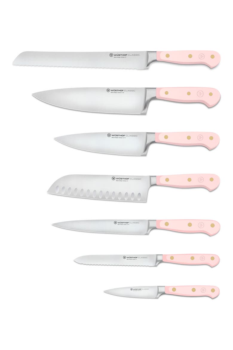 Classic 8-Piece Designer Knife Block Set, Alternate, color, LIGHT PINK