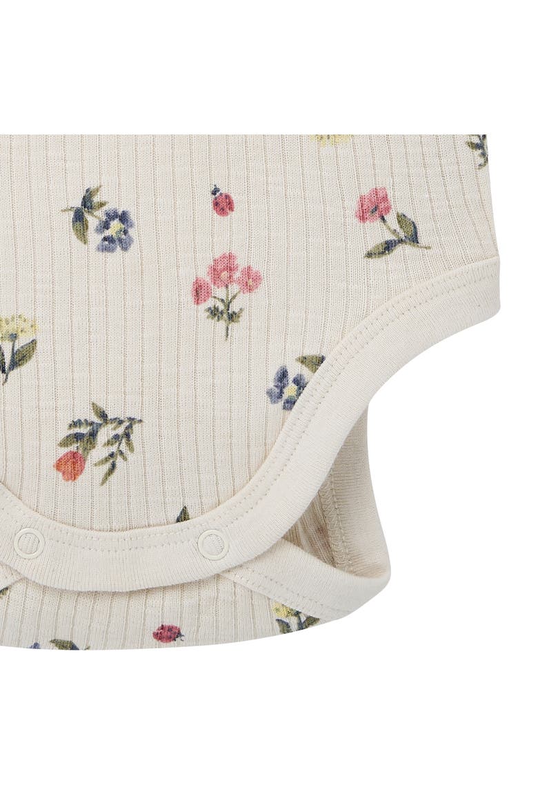 Bodysuit and Shorties 4-piece Set, Alternate, color, Beige Garden