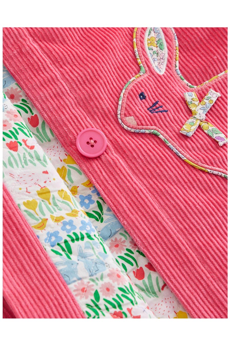 Kids' Bunny Appliqué Cotton Corduroy Jacket, Alternate, color, ROSE PINK BUNNIES