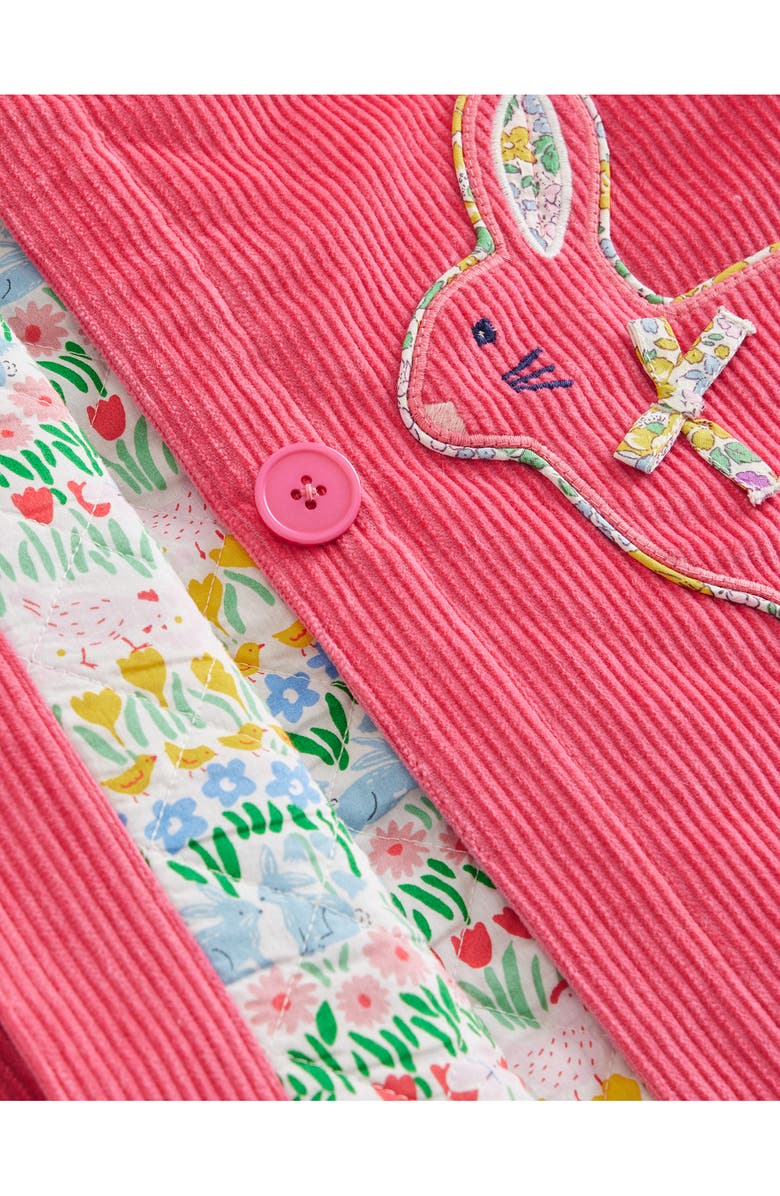 Mini Boden Kids' Bunny Appliqué Cotton Corduroy Jacket, Alternate, color, 