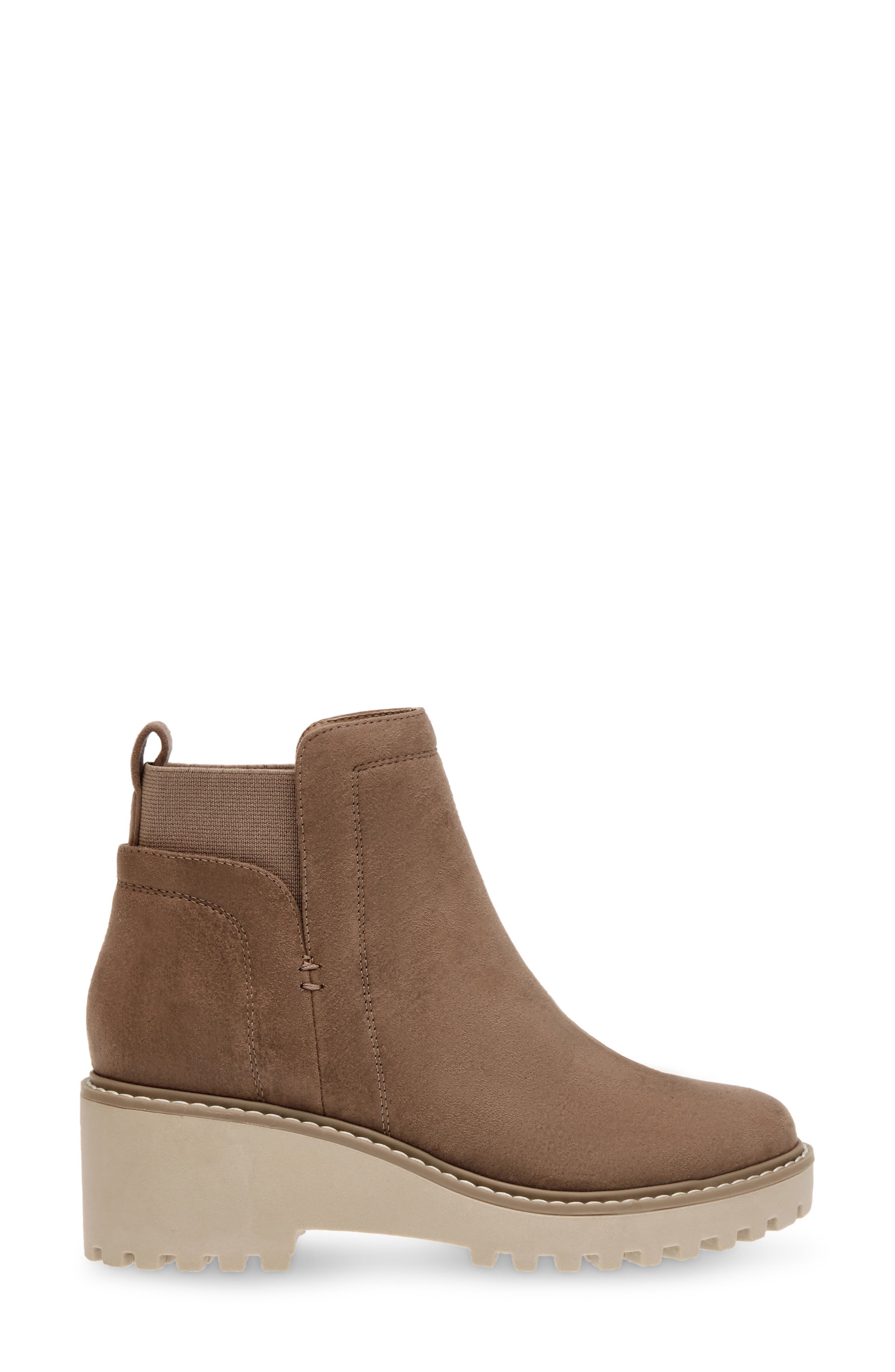 Rielle Lug Sole Chelsea Boot, Alternate, color, TRUFFLE