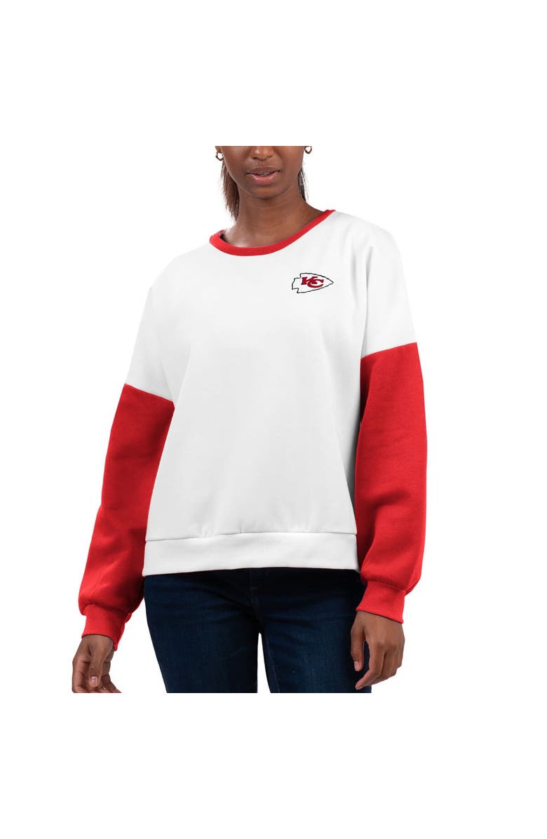 G-III 4HER BY CARL BANKS Women's G-III 4Her by Carl Banks White Kansas City Chiefs A-Game Pullover Sweatshirt, Main, color, 