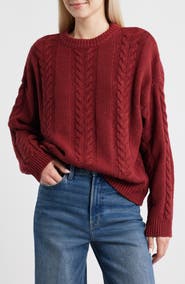 Topshop Oversize Cable Sweater