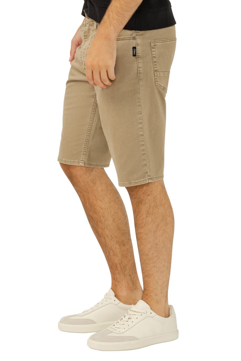 Zac 5-Pocket Stretch Cotton Shorts, Alternate, color, DARK TAUPE