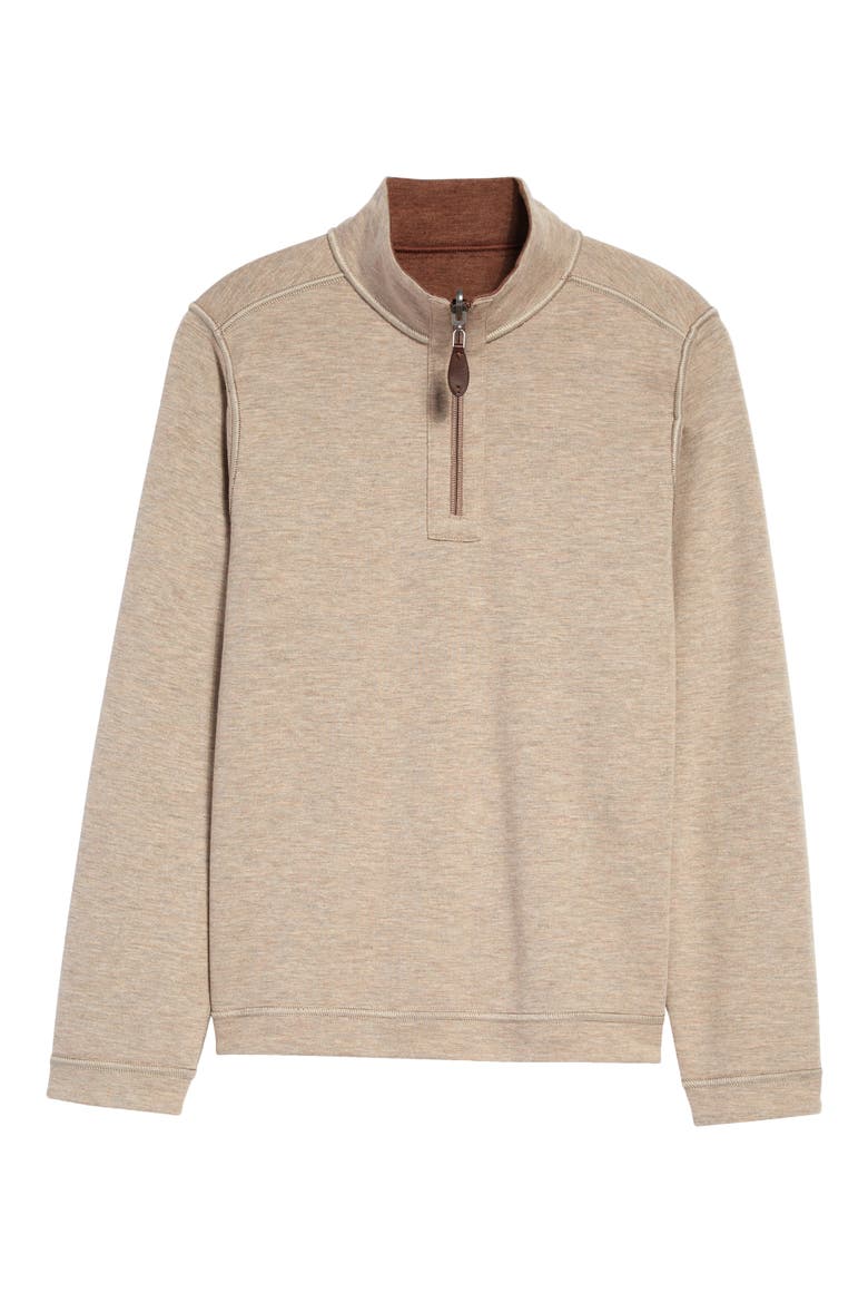 Kids' Solid Reversible Quarter Zip Pullover, Alternate, color, RUST/ OATMEAL