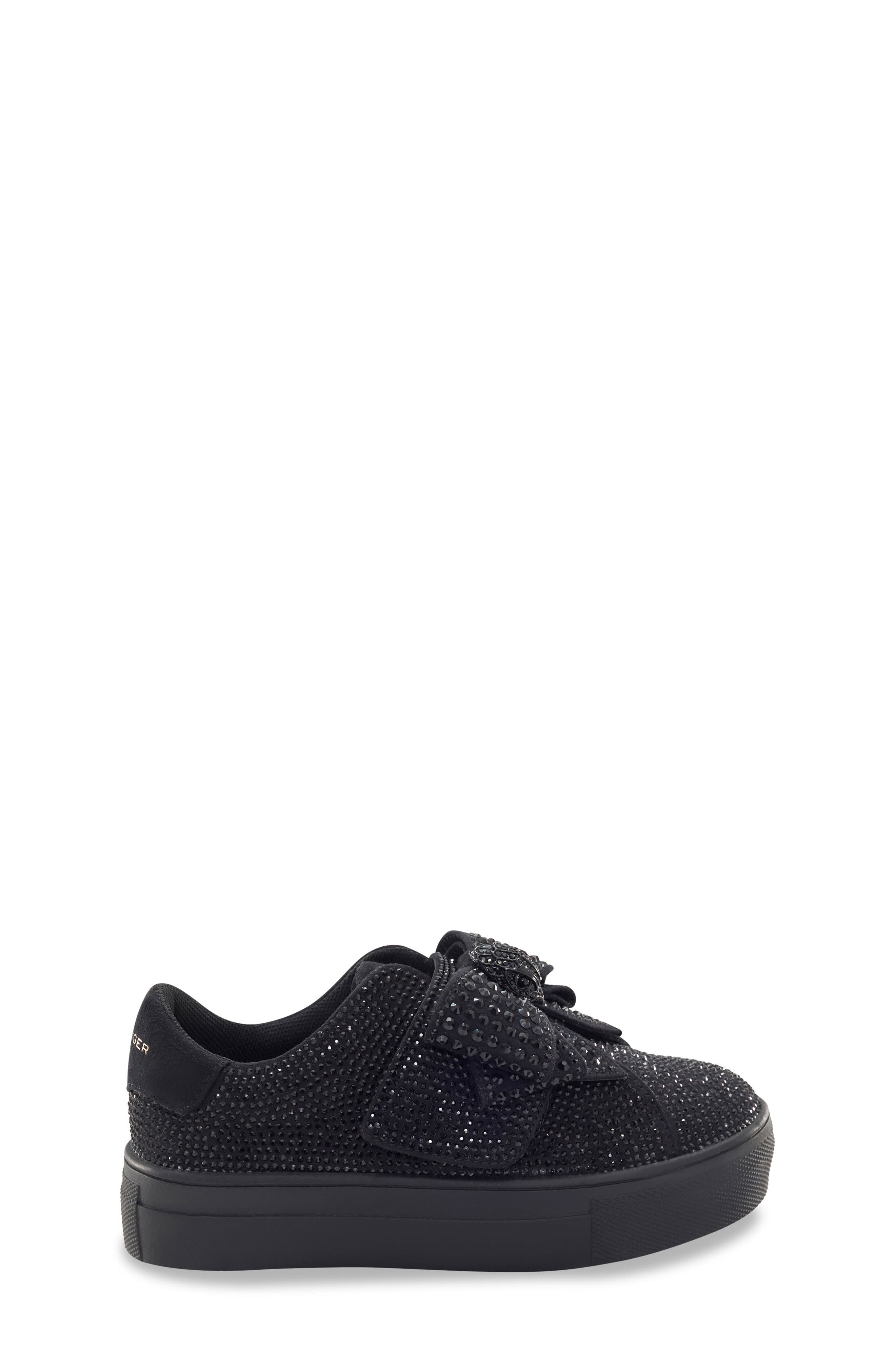 Kurt Geiger London Kids' Mini Laney Bow Sneaker, Alternate, color, Black