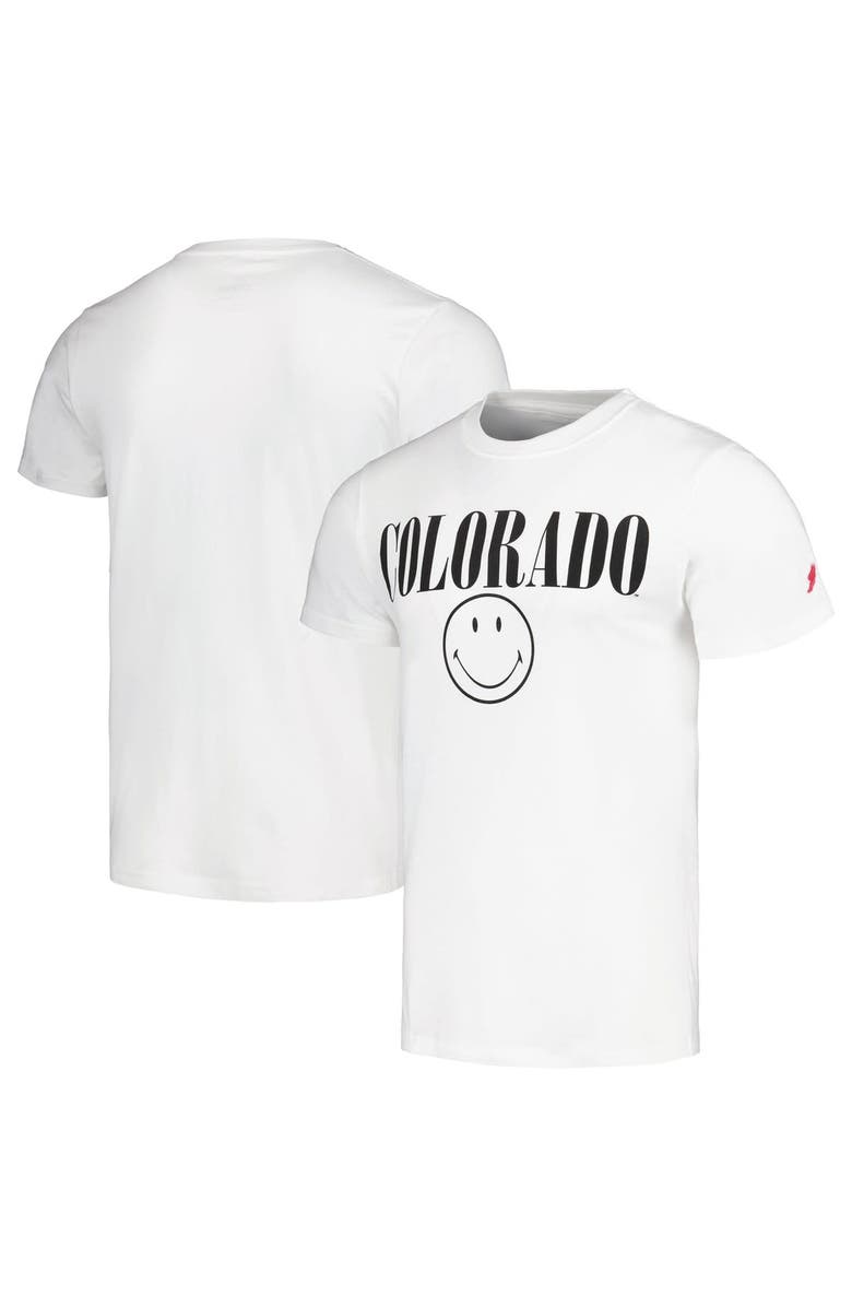 LEAGUE COLLEGIATE WEAR Men's League Collegiate Wear White Colorado Buffaloes Smiley All American T-Shirt, Alternate, color, White