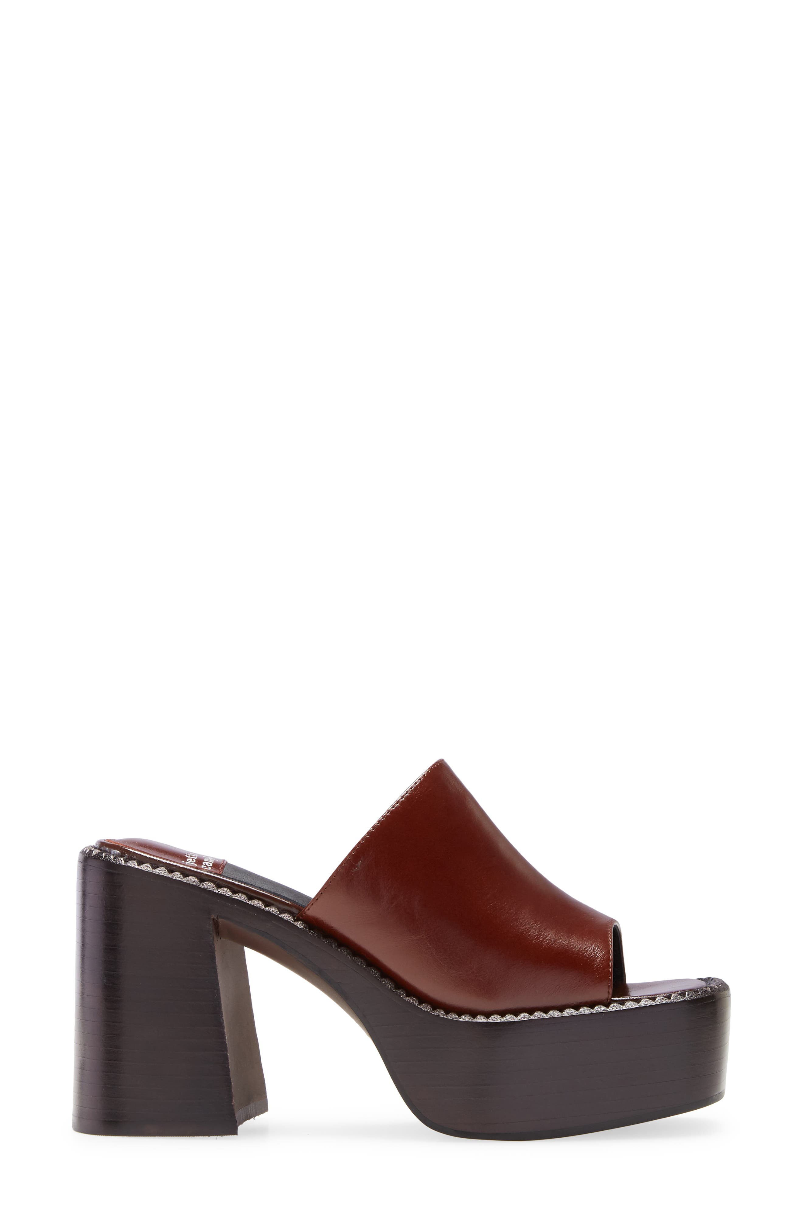 Concert Platform Slide Sandal, Alternate, color, BROWN