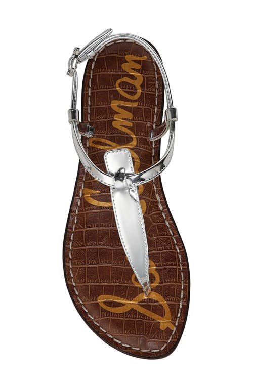 Sam Edelman Gigi Thong Sandal Soft Silver Metallic In Silver 48