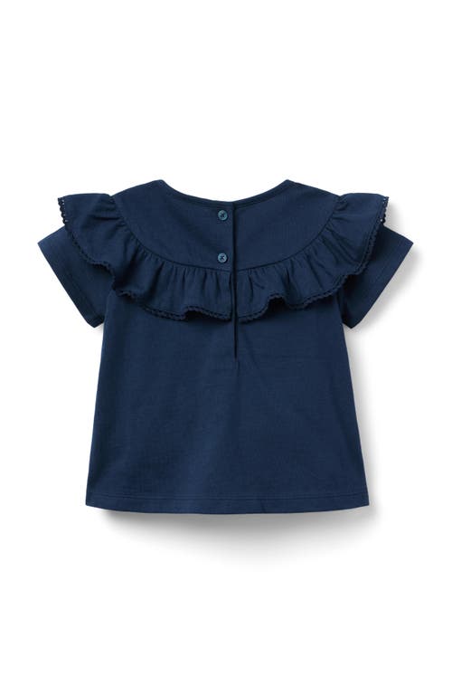 Janie And Jack Ruffle Top In Blue
