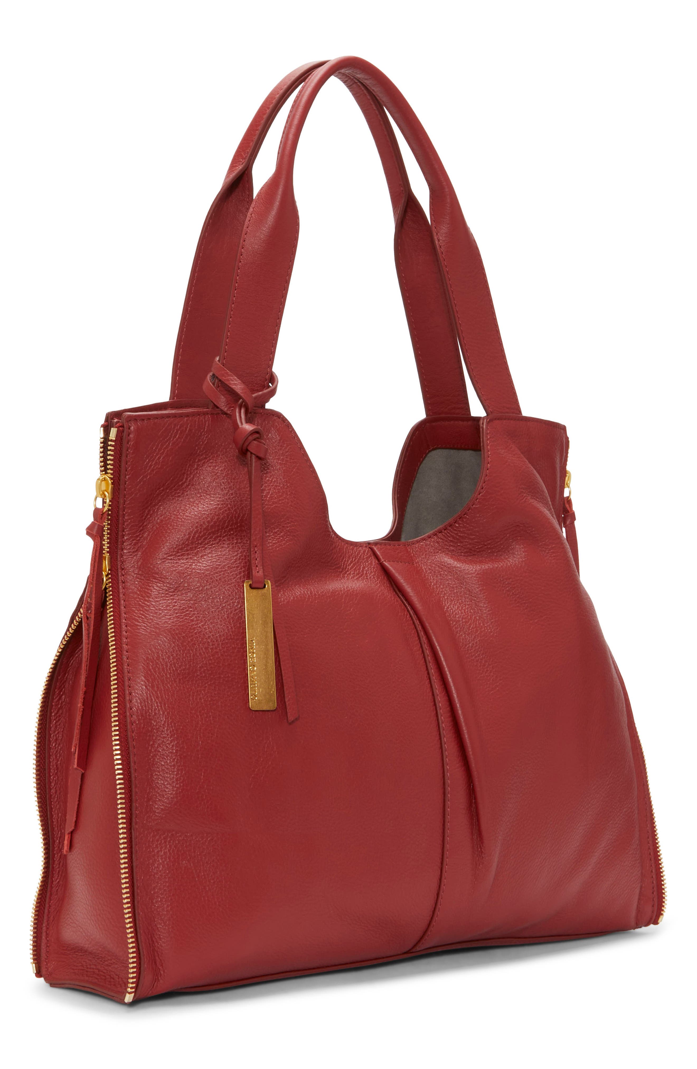 Vince Camuto Corla Leather Tote, Alternate, color, Scarlet Indpeb
