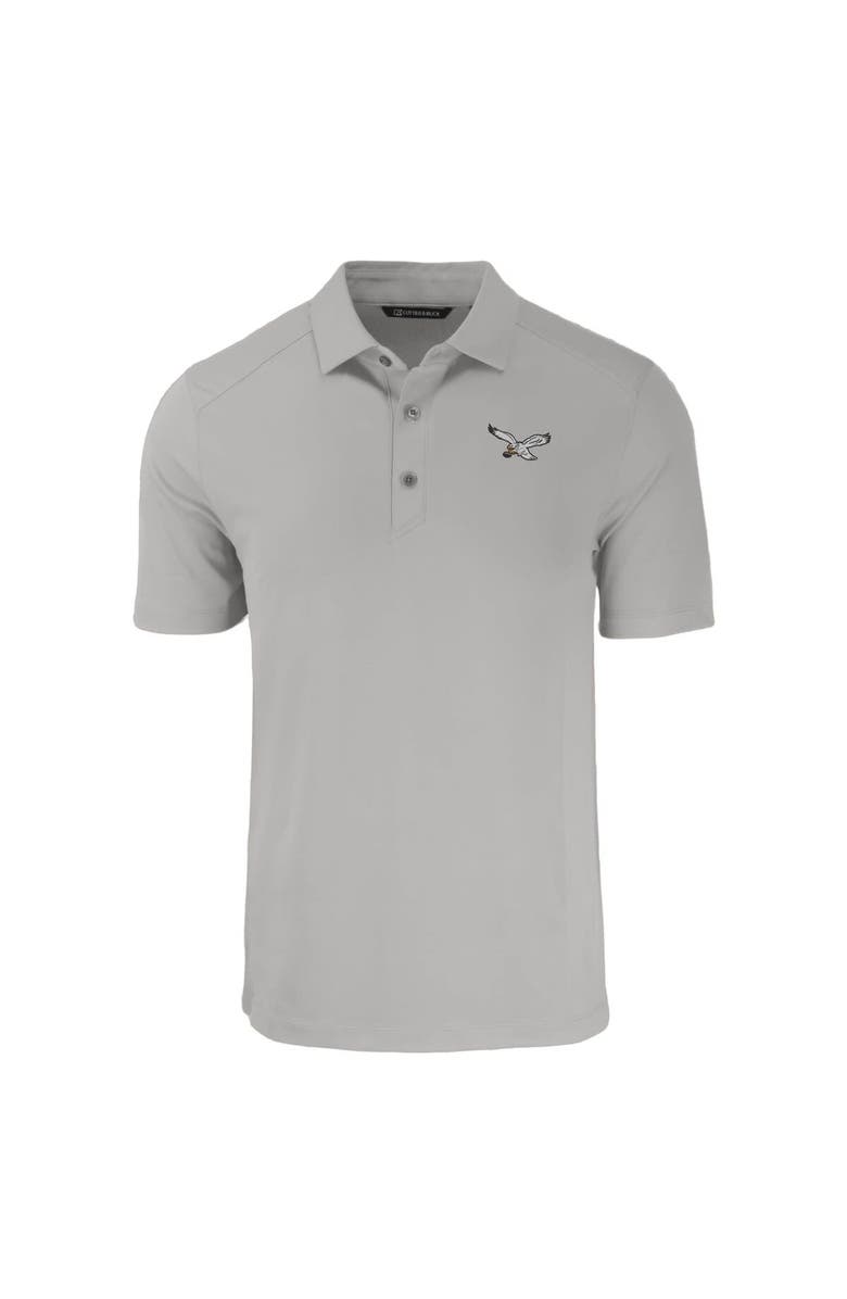 Cutter & Buck Men's Cutter & Buck  Gray Philadelphia Eagles Throwback Forge Eco Stretch Recycled Polo, Alternate, color, 