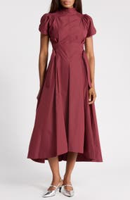3.1 Phillip Lim Tulip Puff Sleeve Cotton Midi Dress
