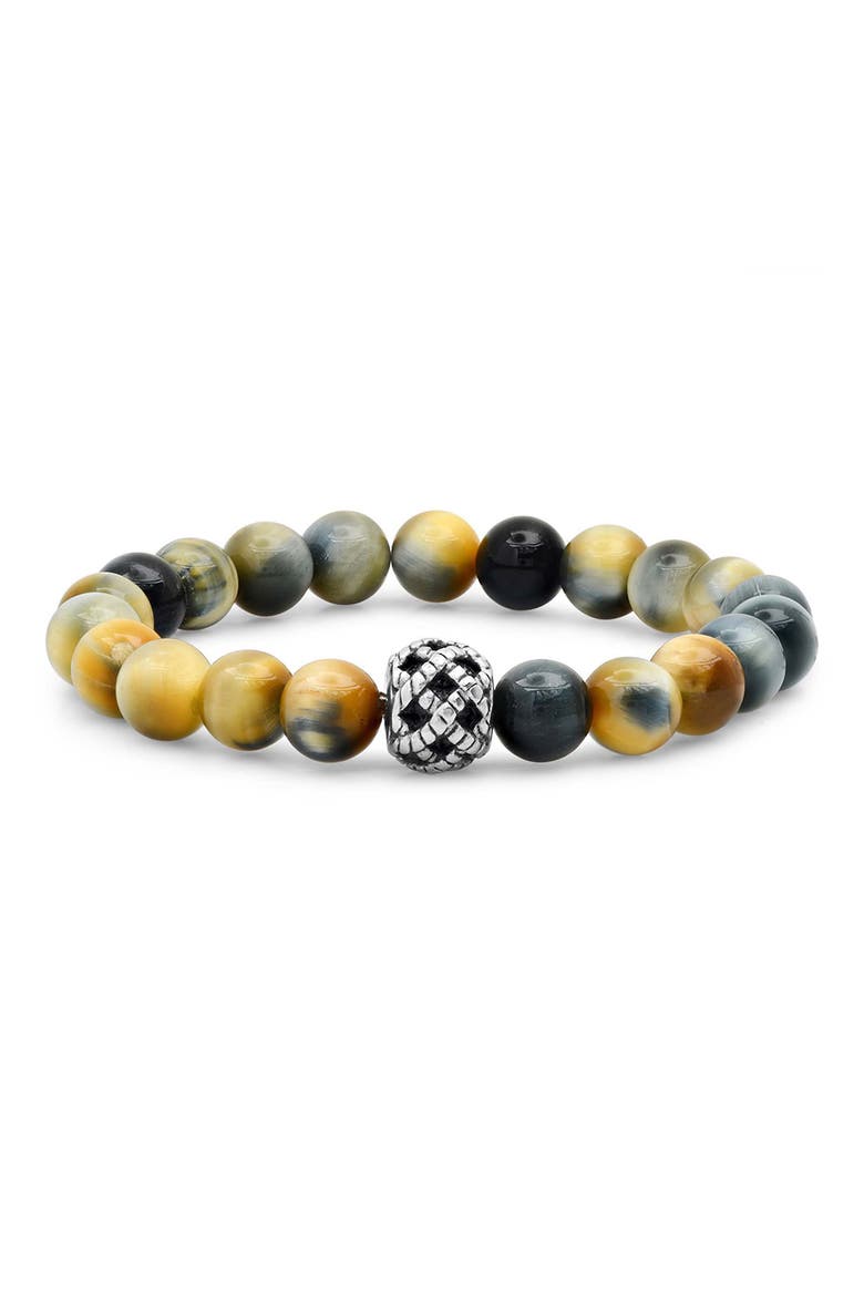 Men's Tiger Eye Stretch Bracelet, Main, color, MULTI