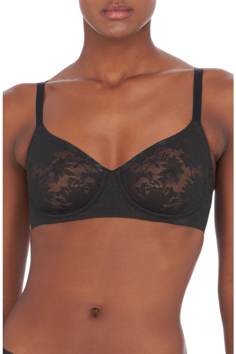 Levitate Underwire Unlined Bra, Main, color, BLACK