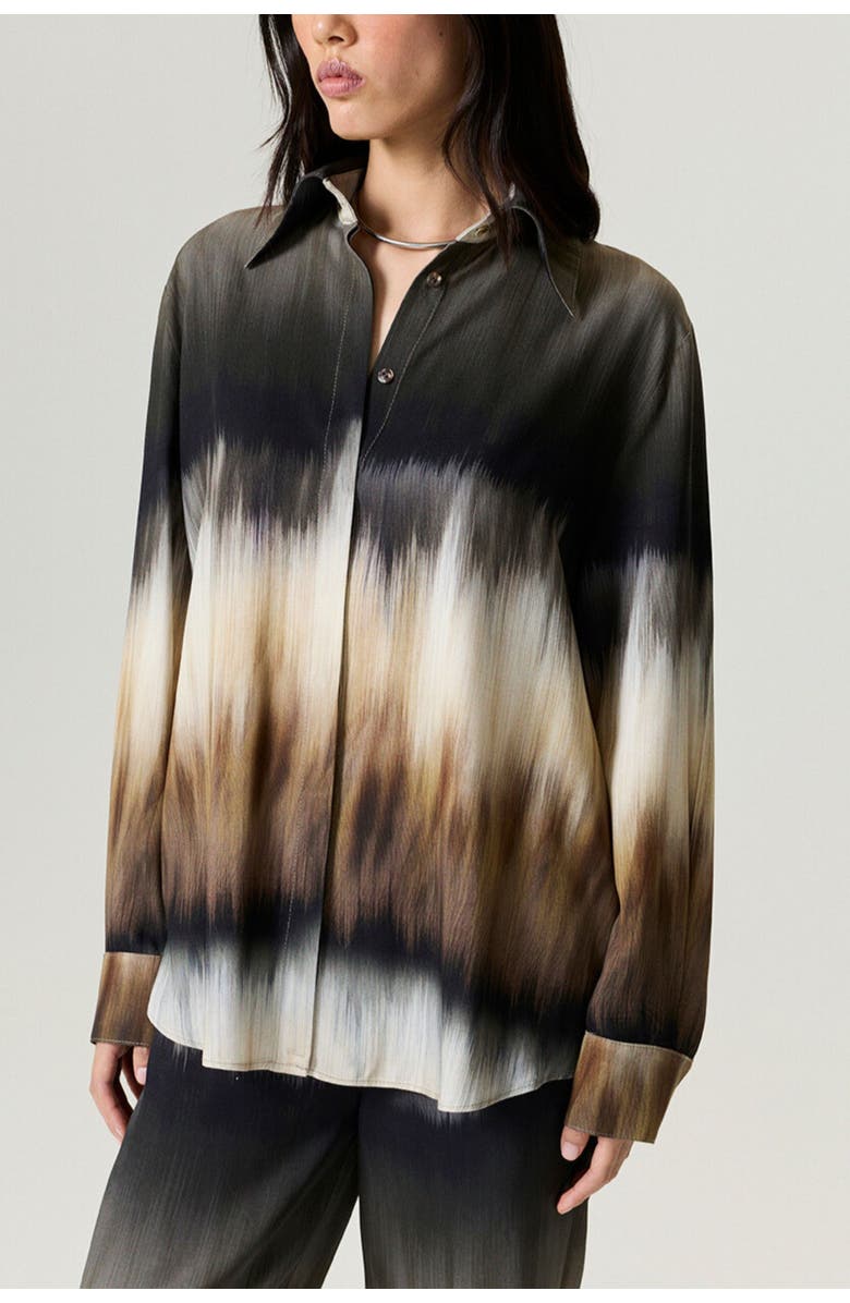 Nocturne Tie-Dye Printed Shirt, Main, color, Multi-Colored